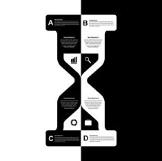 Infographics hourglass design modern style concept