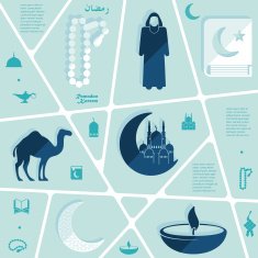 flat infographic Ramadan Kareem N83