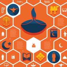 flat infographic Ramadan Kareem N87