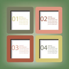 Vintage Infographic Template Banner EPS 10