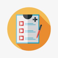 clinical record flat icon with long shadow N13