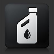Black Square Button with Car Oil Bottle