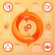 Circle arrow infographic N2