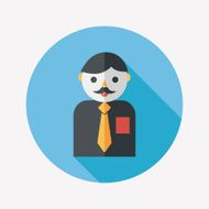 businessman flat icon with long shadow eps10 N17