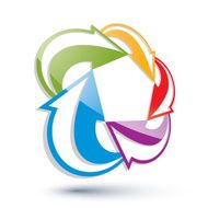 Abstract arrows vector symbol graphic design template N12
