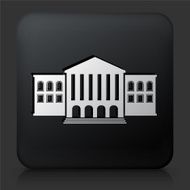 Black Square Button with Building Icon N44