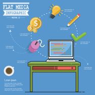 Media concept design clean vector N2