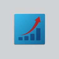 Growing Graph Vector Icon