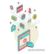 Icons for mobile marketing and online shopping N12