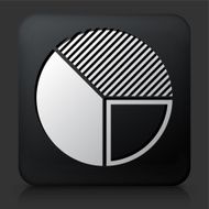 Black Square Button with Pie Chart Icon