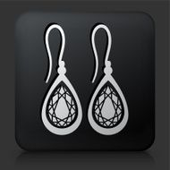 Black Square Button with Earings Icon N4
