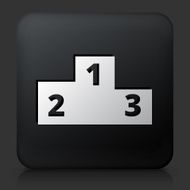 Black Square Button with Winner Podium Icon