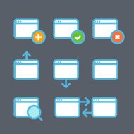 Different web browser icons set