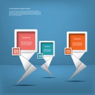 White infographic elements with modern arrows