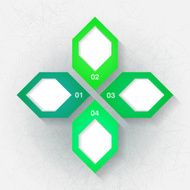 Infographic template with four labels N5