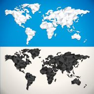 Vector Low Poly World Map N2
