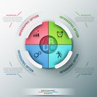 Modern infographics options banner N681