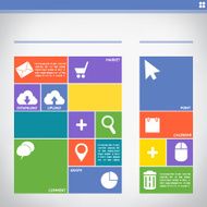 Flat icon components for infographic vector N2