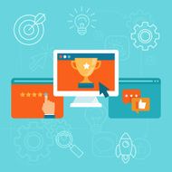 Vector seo concept in flat style