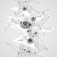 White abstract graph