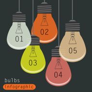 Colorful bulbs infographic Idea concept