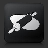 Black Square Button with Rolling Dough