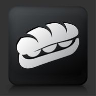 Black Square Button with Sandwich Icon