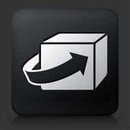 Black Square Button with Box Delivery Icon