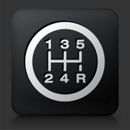 Black Square Button with Stick Shift N2