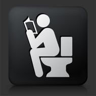 Black Square Button with Using the Toilet N2