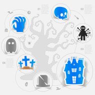 Halloween flat infographic N323