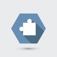 vector modern flat icon with long shadow N29