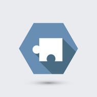 vector modern flat icon with long shadow N30