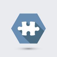 vector modern flat icon with long shadow N31