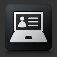 Black Square Button with Computer Contact Info