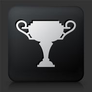 Black Square Button with Trophy N16