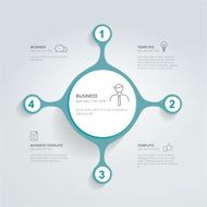 Round infographic template Network banner Vector N4
