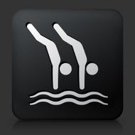 Black Square Button with Dives Icon