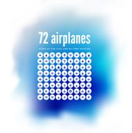 vector icons of airplanes N2