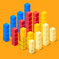 Infographics with cubes N3