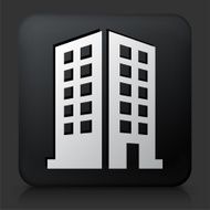 Black Square Button with Building Icon N46