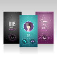 Mobile Interface Wallpaper Vector Template N3