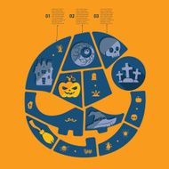 Halloween flat infographic N324