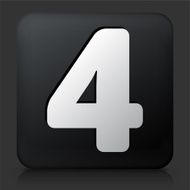 Black Square Button with Number Four