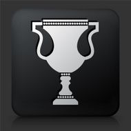 Black Square Button with Trophy N17