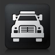 Black Square Button with Truck