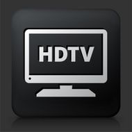 Black Square Button with HD TV
