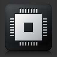 Black Square Button with Technolgoy Chip
