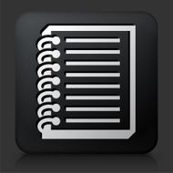 Black Square Button with Binder Journal