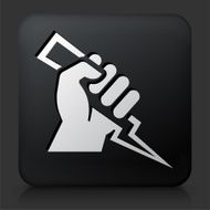 Black Square Button with Holding Electric Bolt